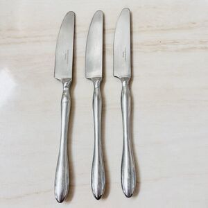 3pc HAMPTON SILVERSMITHS HSV31 Dinner Knife 9 1/8” Stainless Satin Frosted 18/8